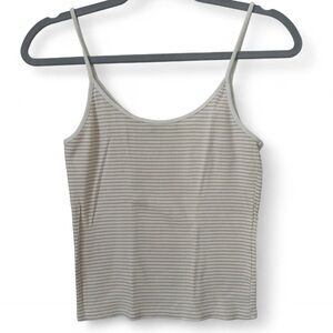 H&M Beige Striped Tank Top